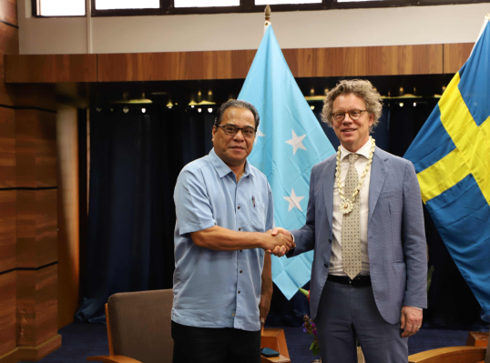 Presentation of Credentials Ceremony of His Excellency Ambassador Pereric Högberg of the Kingdom of Sweden to the Federated States of Micronesia